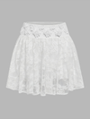 Lace 3D Flowers High-rise Waist Tennis Skirt