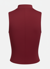 Front Zipper Stand Collar Tank Top