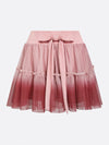 Quick-Dry Bow Ombre A-Line Tennis Skirt