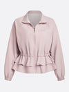 Women's Sun Protection Drawstring Ruffled Stand Collar Jacket