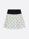 Tummy Control Bow Polka Dot A-Line Golf Skirt
