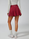 Retro Side Stripe Back Pleated A-line Tennis Skirt