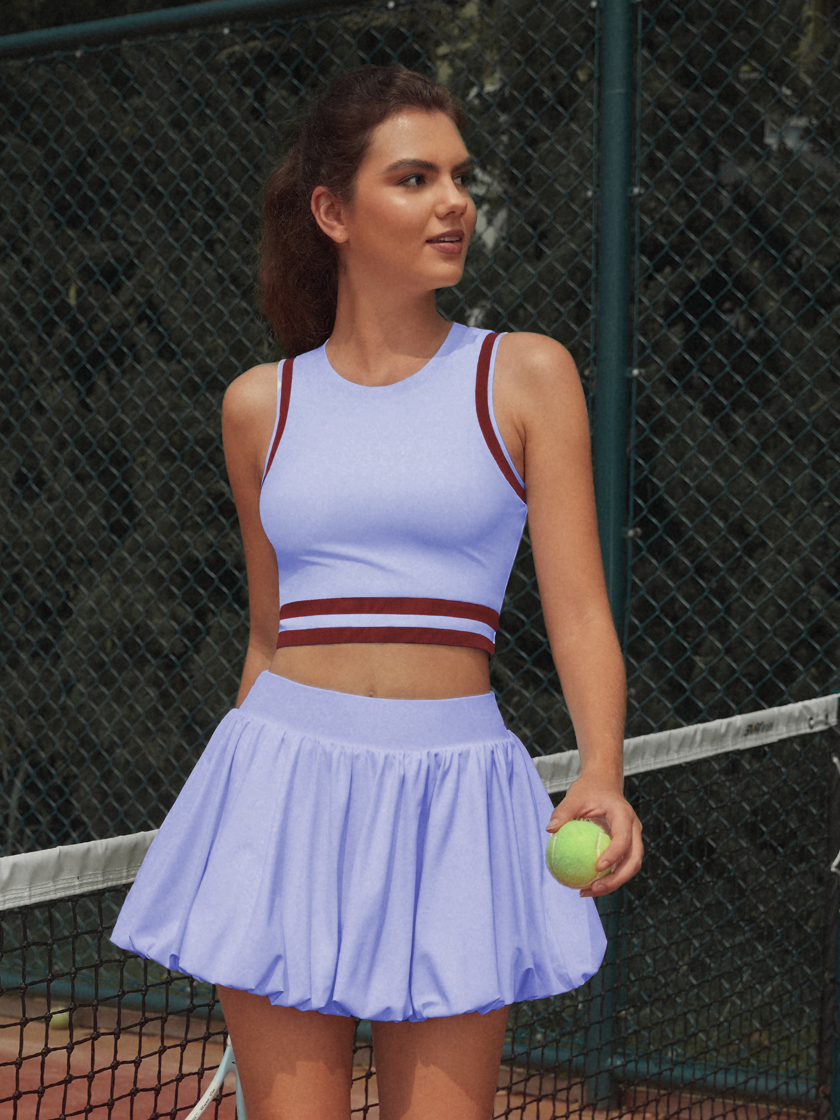 Seamless Ribbed Performance Fabric Crew Neck Tank Top
