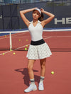Tummy Control Bow Polka Dot A-Line Tennis Skirt