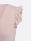 Women's Ruffled V Neck Sleeveless Tank Top