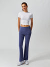 Women's High-Elastic Rhinestones Long Bootcut Pant