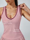 Light-to-medium Support Straps Breathable Ribbed Tank Top Navy Blue