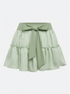 High-stretch Waistband Bow Tennis Skirt
