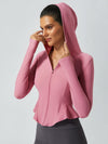 Women's Sun Protection Ruffled Zipper Hoodie Jacket