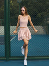 Lace-trimmed Pleated Tennis Skirt