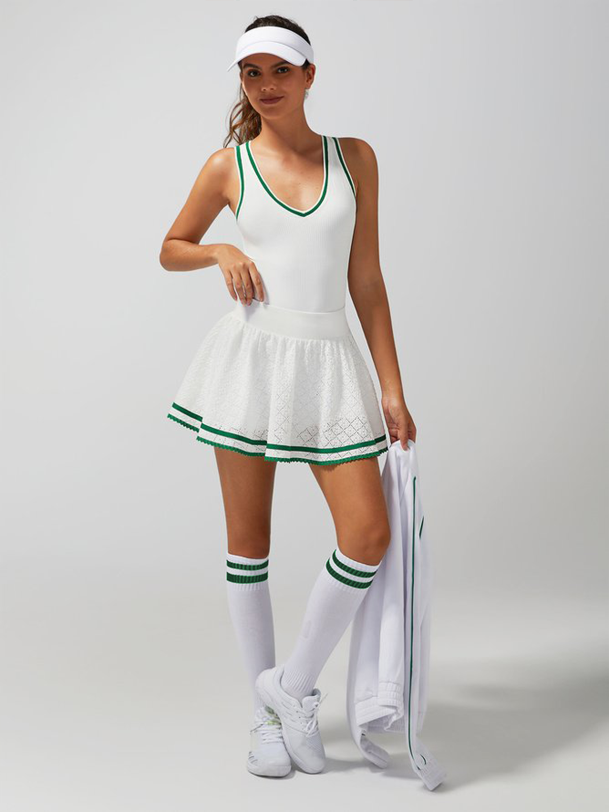 High Elasticity Hollow Out Tennis Skirt