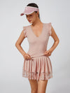 Women's Ruffled V Neck Pickleball Sleeveless Tank Top