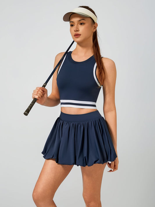 Pocket Stitching A-Line Golf Skirt