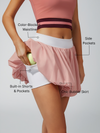 High Elasticity Bubble Tennis Skirt Pink