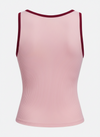 Light-to-medium Support Straps Breathable Ribbed Tank Top Navy Blue