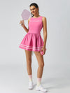 Built-in Bra Bow Crew Neck Sleeveless Pickleball Dress