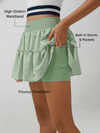 High-stretch Waistband Bow Tennis Skirt