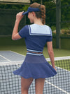Quick-Dry Hollow Out Floral A-Line Tennis Skirt