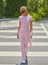 Women's High-Elastic Lace-up Long Pant