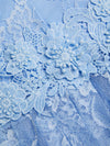 Built-in Bra 3D Floral Cut Out Lace Crew Neck Sleeveless Tennis Dress