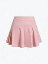 Retro Side Stripe Back Pleated A-line Tennis Skirt Pink