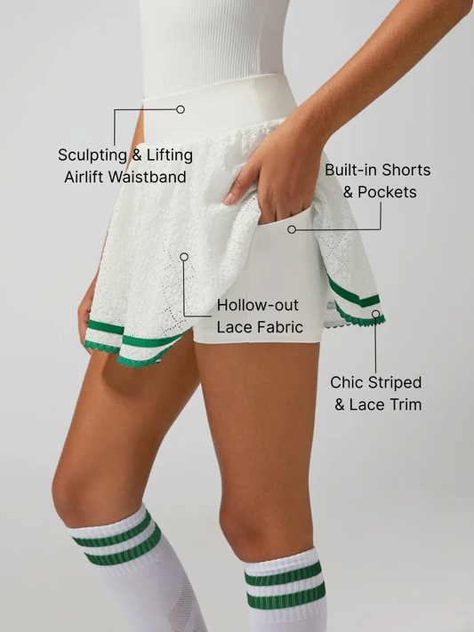 High Elasticity Hollow Out Tennis Skirt