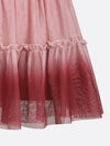 Quick-Dry Bow Ombre A-Line Tennis Skirt