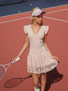 Women's Ruffled V Neck Sleeveless Tank Top