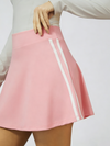 Retro Side Stripe Back Pleated A-line Golf Skirt