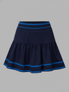 Collegiate Stripes Pleated Tennis Skirt Red