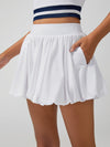 Pocket Stitching Bubble Tennis Skirt