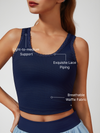 Light-to-medium Support Straps Lace Trim Crop Tank Top