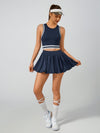 Pocket Stitching A-Line Golf Skirt