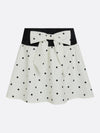 Tummy Control Bow Polka Dot A-Line Golf Skirt