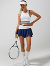 Pleated Irregular Craftsmanship Tennis Skirt