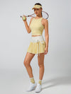 Tummy Control Lace Pleated A-Line Tennis Skirt