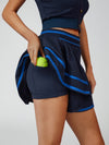 Collegiate Stripes Pleated Tennis Skirt