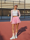 High-stretch Waistband Bow Tennis Skirt