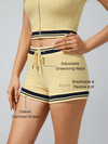 Women's Drawstring Knit Mid-Thigh Length Shorts