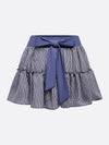 High-stretch Waistband Bow Tennis Skirt