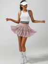 High-stretch Waistband Bow Tennis Skirt
