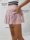 High-stretch Waistband Bow Tennis Skirt