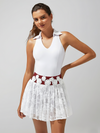 Lace 3D Flowers Pleated Tennis Skirt