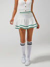 Collegiate Stripes Pleated Tennis Skirt