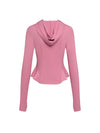 Women's Sun Protection Ruffled Zipper Hoodie Cropped Jacket