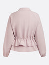 Women's Sun Protection Drawstring Ruffled Stand Collar Jacket