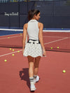 Tummy Control Bow Polka Dot A-Line Tennis Skirt