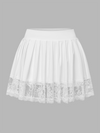 Lace-trimmed Pleated Tennis Skirt