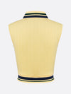Women's Full-Zip Knit Polo Collar Sleeveless Crop Tank Top