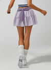 High-stretch Waistband Bow Tennis Skirt